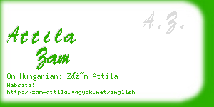 attila zam business card